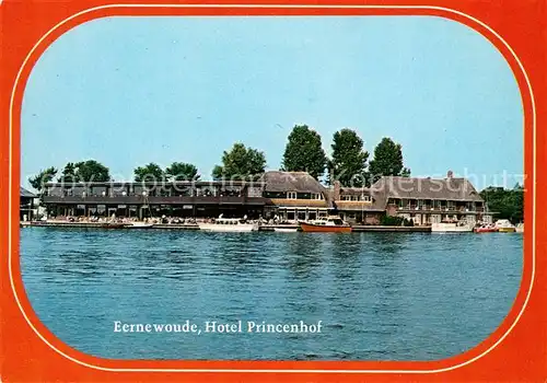 AK / Ansichtskarte Eernewoude Hotel Princenhof Ansicht vom Wasser aus Eernewoude