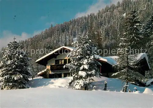 AK / Ansichtskarte Reit_Winkl Gaestehaus Pension Haus Heini Muehlberger Winterlandschaft Reit_Winkl