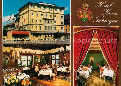 AK / Ansichtskarte Tuebingen Hotel Krone Restaurant Uhlandstube Kronenzimmer Tuebingen