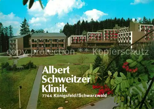 AK / Ansichtskarte Koenigsfeld_Schwarzwald Albert Schweitzer Klinik Koenigsfeld Schwarzwald