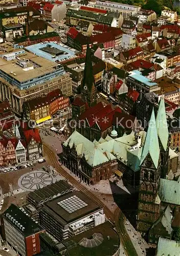 AK / Ansichtskarte Bremen Marktplatz Kirche Fliegeraufnahme Bremen