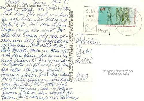 AK / Ansichtskarte Passau Fliegeraufnahme mit Donau Inn und Ilz Passau