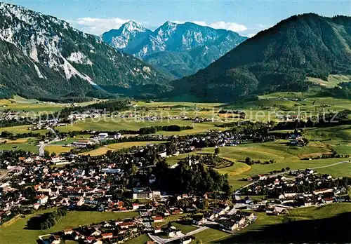 AK / Ansichtskarte Ruhpolding Fliegeraufnahme mit Sonntagshorn Reifelberge und Unternberg Ruhpolding