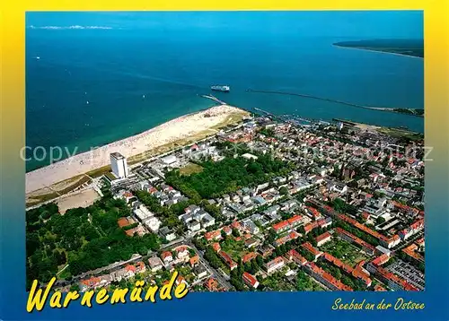 AK / Ansichtskarte Warnemuende_Ostseebad Fliegeraufnahme Warnemuende_Ostseebad