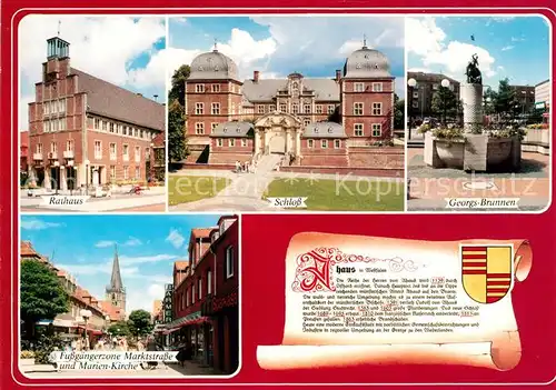 AK / Ansichtskarte Ahaus Schloss Rathaus Marien Kirche Georgsbrunnen Ahaus