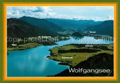 AK / Ansichtskarte Wolfgangsee Fliegeraufnahme Panorama Wolfgangsee