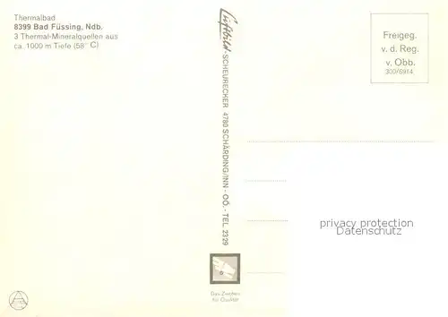 AK / Ansichtskarte Fuessing_Bad Fliegeraufnahme Schwimmbad Kurzentrum Fuessing_Bad