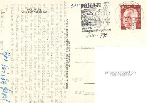 AK / Ansichtskarte Moelln_Lauenburg Collegium Augustinum Moelln_Lauenburg