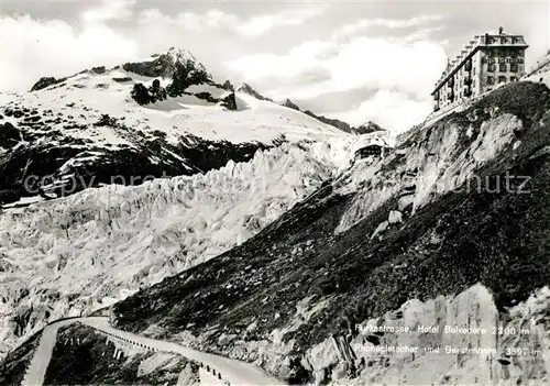 AK / Ansichtskarte Furkastrasse Hotel Belvedere Rhonegletscher Furkastrasse