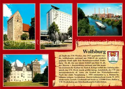 AK / Ansichtskarte Wolfsburg Annen Kirche Rathaus VW Werk Schloss Wolfsburg