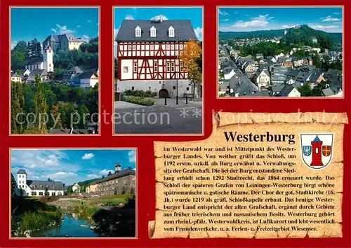 AK / Ansichtskarte Westerburg_Westerwald Schloss Fachwerk Panorama Westerburg_Westerwald