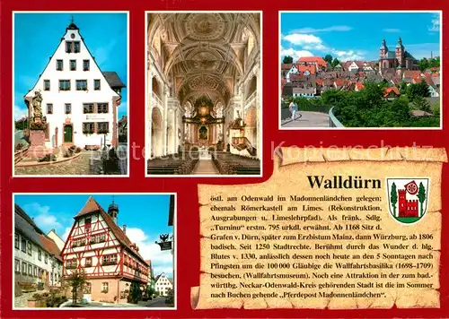 AK / Ansichtskarte Wallduern Rathaus Basilika Marienstatue Wallduern