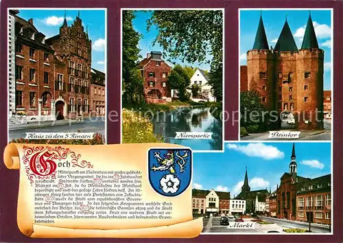 AK / Ansichtskarte Goch Steintor Markt Nierspartie Goch