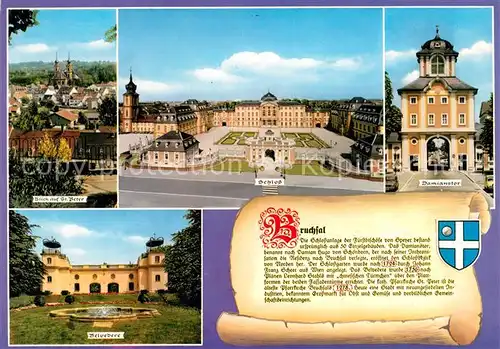 AK / Ansichtskarte Bruchsal Schloss Belvedere Sankt Peter Bruchsal