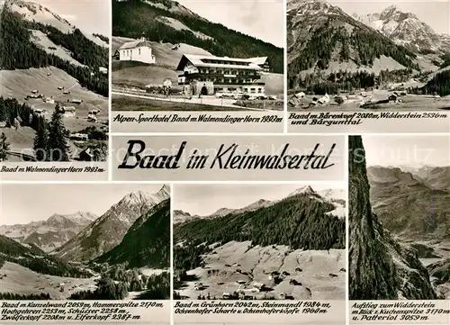 AK / Ansichtskarte Baad_Mittelberg_Kleinwalsertal Gruenhorn Kanzelwand Walmerdinger Horn Baad_Mittelberg