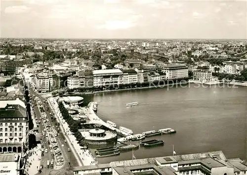 AK / Ansichtskarte Hamburg Fliegeraufnahme Jungfernstieg Binnenalster Hamburg
