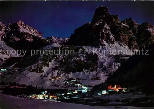 AK / Ansichtskarte Corvara_Pustertal_Suedtirol Nachtpanorama Winteraufnahme Corvara_Pustertal