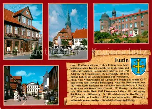 AK / Ansichtskarte Eutin Brunnen Schloss Marktplatz Michaeliskirche  Eutin