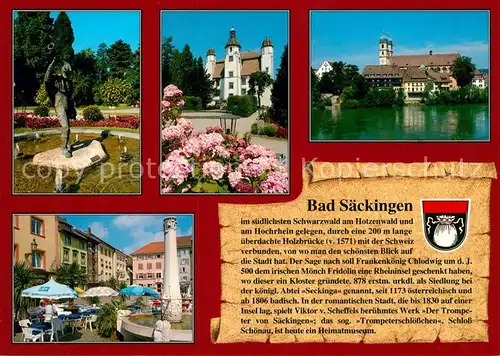 AK / Ansichtskarte Saeckingen_Bad Schloss Brunnen Muenster Saeckingen_Bad