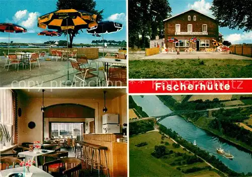 AK / Ansichtskarte Hademarschen Restaurant Fischerhuette Fliegeraufnahme Hademarschen