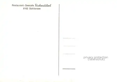 AK / Ansichtskarte Schliersee Restaurant Seecafe Fischerstueberl Schliersee