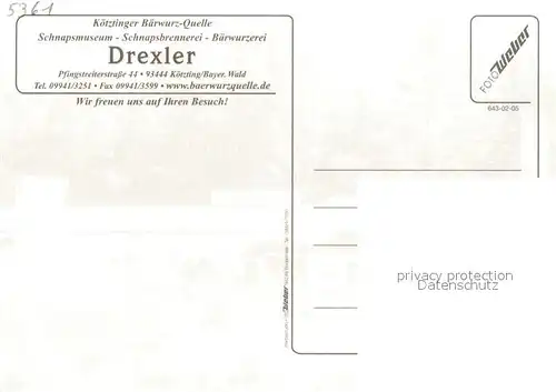 AK / Ansichtskarte Bad_Koetzting Schnapsmuseum Brennerei Drexler Bad_Koetzting