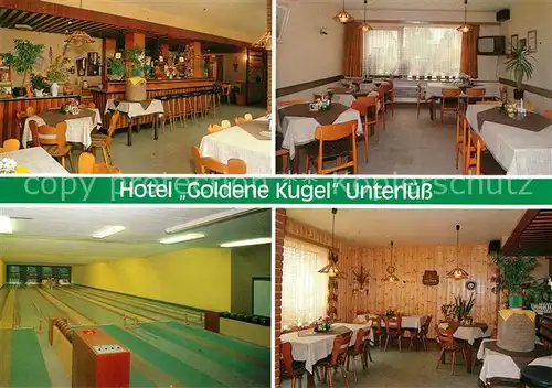 AK / Ansichtskarte Unterluess Hotel Goldene Kugel Kegelbahn Unterluess