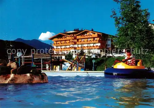 AK / Ansichtskarte St_Johann_Pongau Hotel Restaurant Zinnkruegl Schwimmbad Kinderparadies St_Johann_Pongau
