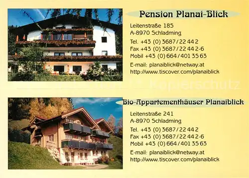 AK / Ansichtskarte Schladming_Obersteiermark Pension Planaiblick Appartementhaeuser Schladming_Obersteiermark