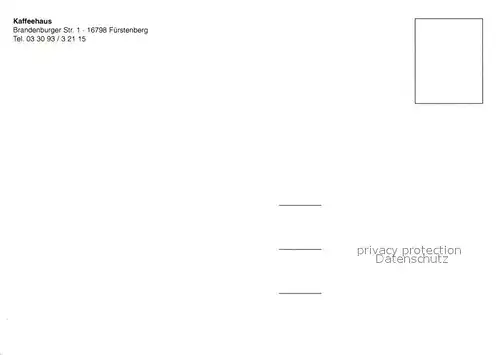 AK / Ansichtskarte Fuerstenberg_Havel Kaffeehaus Fuerstenberg_Havel