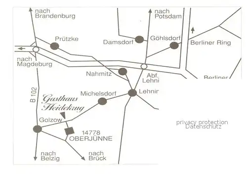 AK / Ansichtskarte Oberjuenne Gasthaus Heidekrug Restaurant Jagdtrophaeen Oberjuenne