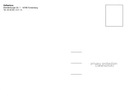 AK / Ansichtskarte Fuerstenberg_Havel Kaffeehaus Fuerstenberg_Havel