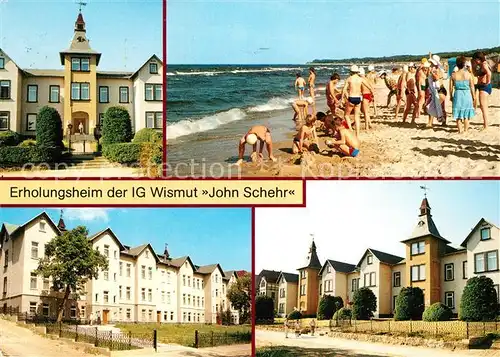 AK / Ansichtskarte Zinnowitz_Ostseebad Erholungsheim der IG Wismut Strand Zinnowitz_Ostseebad