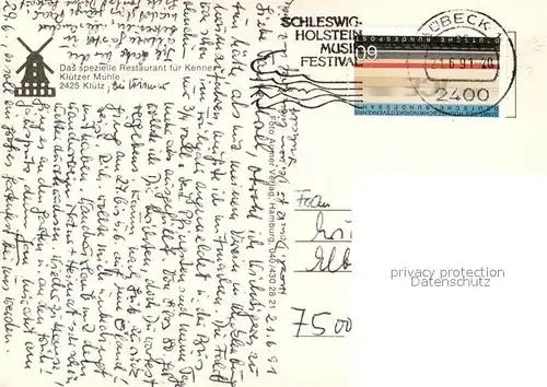 AK / Ansichtskarte Kluetz Restaurant Kluetzer Muehle Kluetz