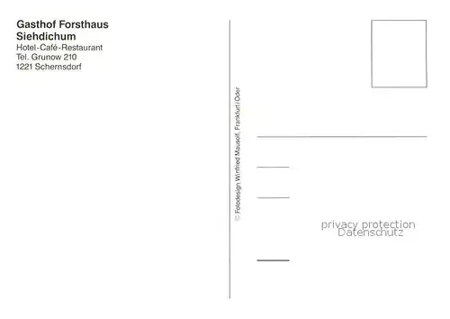 AK / Ansichtskarte Schernsdorf Gasthof Forsthaus Siehdichum Restaurant Jagdtrophaee Schernsdorf