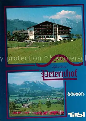 AK / Ansichtskarte Koessen_Tirol Alpenhotel Peternhof Landschaftspanorama Alpen Koessen Tirol