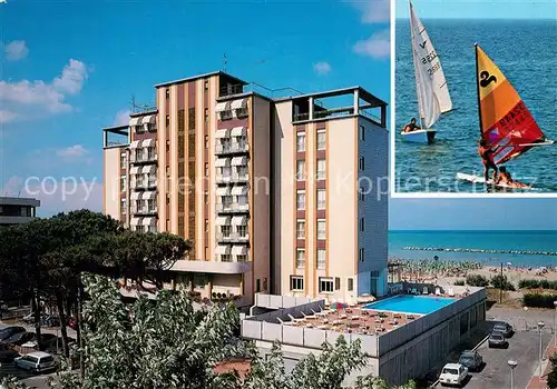 AK / Ansichtskarte Lido_di_Classe Hotel Adler Strand Windsurfen Segeln Riviera Adriatica Lido_di_Classe