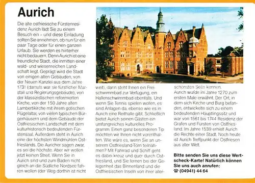 AK / Ansichtskarte Aurich_Ostfriesland Fuerstenresidenz Aurich_Ostfriesland