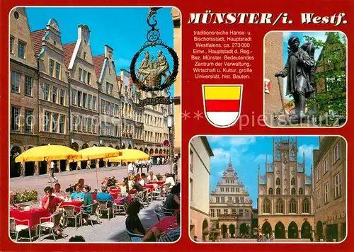 AK / Ansichtskarte Muenster_Westfalen Universitaet historische Bauten Denkmal Muenster_Westfalen