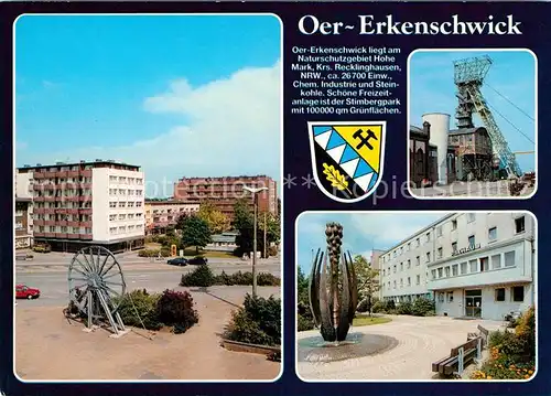 AK / Ansichtskarte Oer Erkenschwick Foerderturm Foerderrad Denkmal Oer Erkenschwick