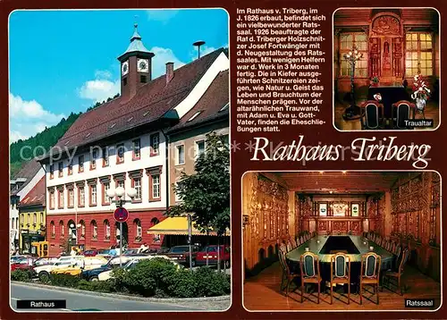AK / Ansichtskarte Triberg_Schwarzwald Rathaus Ratssaal Traualtar Triberg Schwarzwald