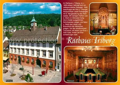 AK / Ansichtskarte Triberg_Schwarzwald Rathaus Ratssaal Traualtar Triberg Schwarzwald
