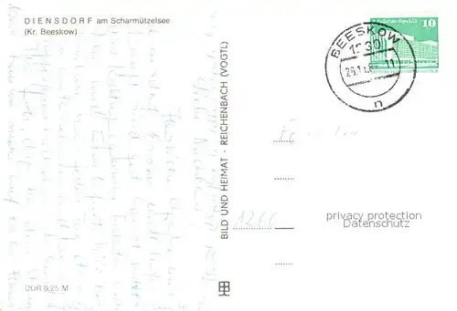 AK / Ansichtskarte Diensdorf Radlow FDGB Ferienheim Franz Kirsch Scharmuetzelsee Diensdorf Radlow