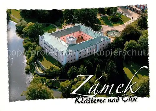 AK / Ansichtskarte Klasterec_nad_Ohri Zamek Schloss Fliegeraufnahme Klasterec_nad_Ohri