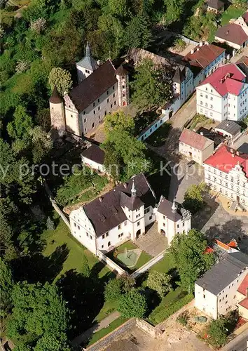 AK / Ansichtskarte Benesov_nad_Ploucnici Zamek Schloss Fliegeraufnahme Benesov_nad_Ploucnici