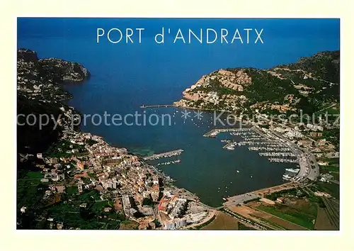 AK / Ansichtskarte Andratx Port Hafen Fliegeraufnahme Andratx