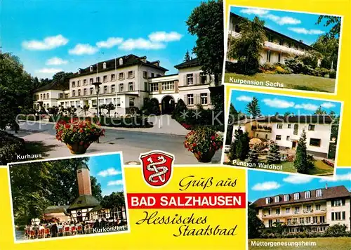 AK / Ansichtskarte Bad_Salzhausen Kurhaus Kurpension Muettergenesungsheim Kurkonzert Bad_Salzhausen