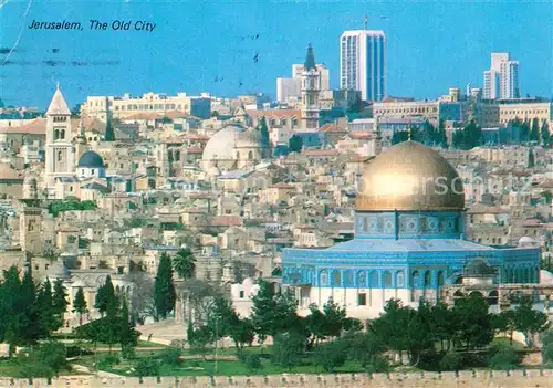 AK / Ansichtskarte Jerusalem_Yerushalayim The Old City seen from Mount of Olives Jerusalem_Yerushalayim
