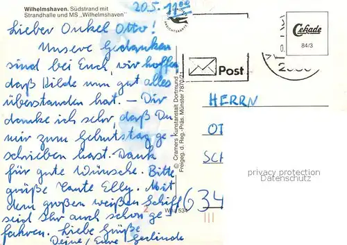 AK / Ansichtskarte Wilhelmshaven Strandhalle MS Wilhelmshaven Fliegeraufnahme Wilhelmshaven