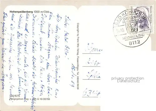 AK / Ansichtskarte Hohenpeissenberg Alpenpanorama Fliegeraufnahme Hohenpeissenberg